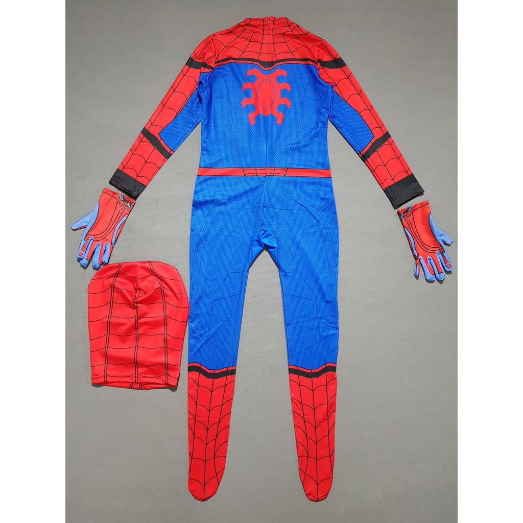 Bộ thun hóa trang cosplay người nhện spiderman kèm mặt na bao tay cực ngầu bé trai ( vải mềm mát)