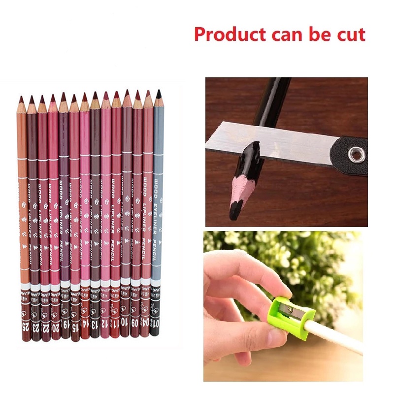 [Hàng mới về] Chì kẻ viền môi Snow White màu sắc ngẫu nhiên chống thấm nước không dính ly tiện dụng