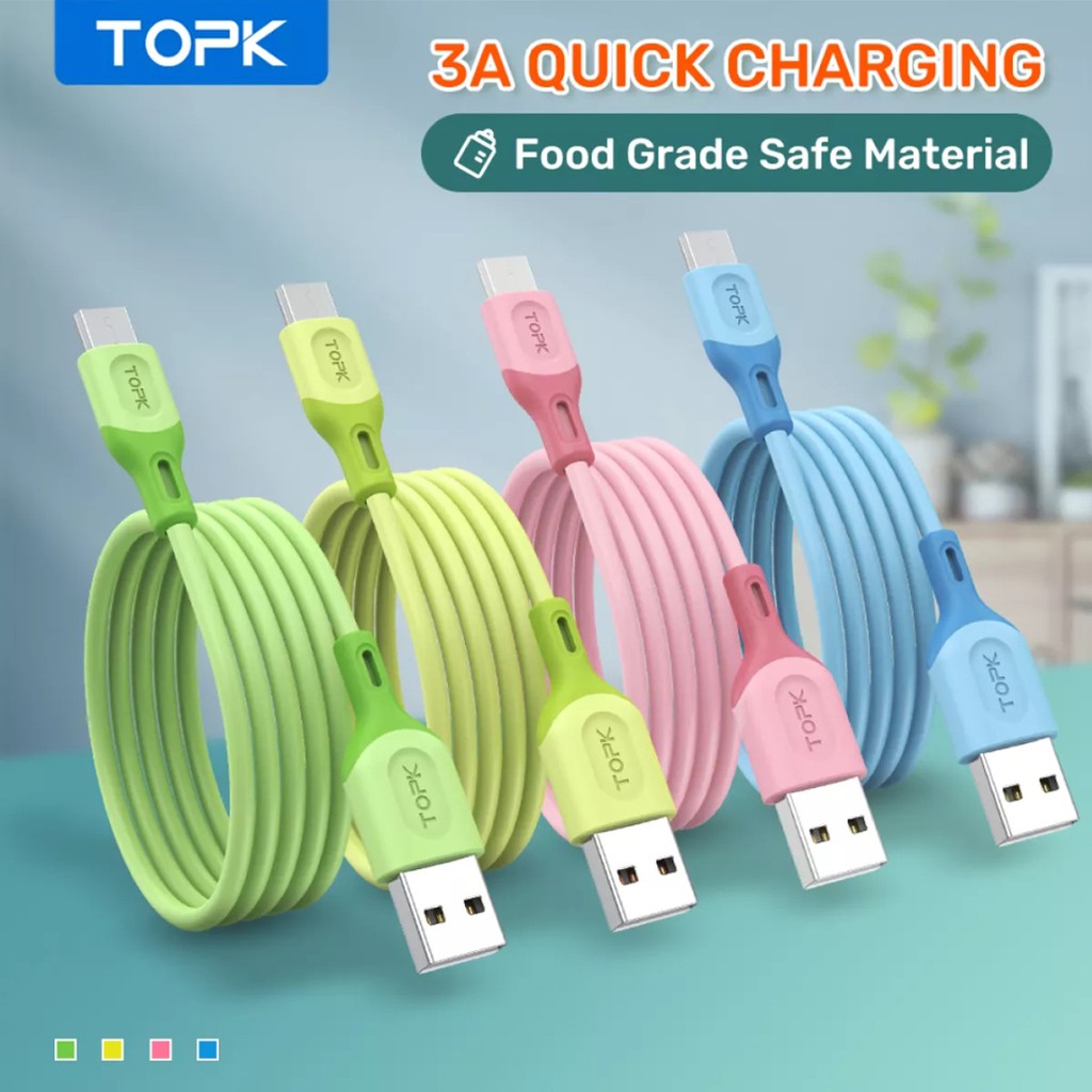 Cáp Sạc Topk An84 Làm Bằng Tpe Silicone Mềm