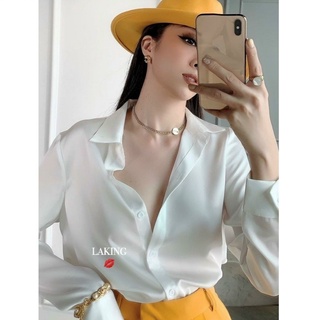 Áo Sơ Mi Nữ vải lụa mềm,sơ mi nữ thoáng mát phong cách Hàn Quốc - kameco