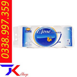 Giấy vệ sinh Elene 3 lớp không lõi có lõi 10 cuộn