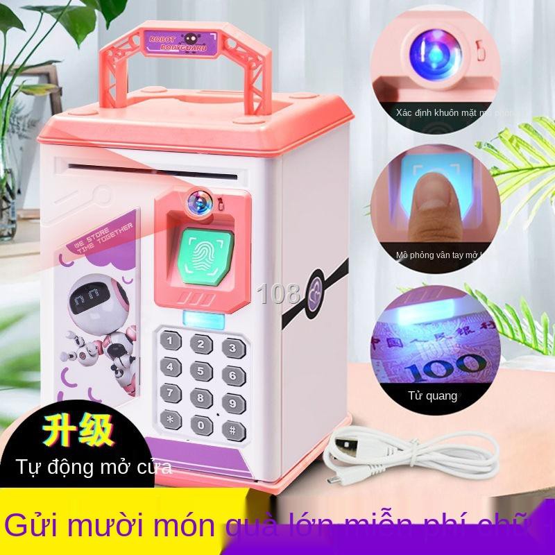 Nhận dạng khuôn mặt Máy rút tiền ATM Con thông minh heo đất có thể truy cập Hộp mật khẩu Net Cô gái màu đỏ