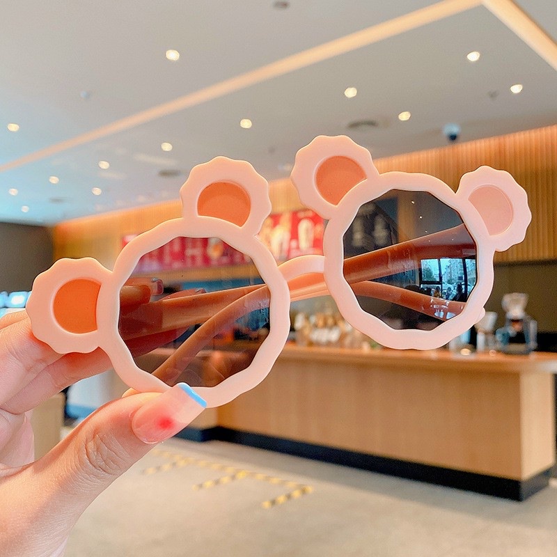 Kính mát trẻ em JJ1927 gọng nhựa, kiểu kính họa tiết hoạt hình đáng yêu, tròng chống tia UV dành cho bé từ 1 đến 5 tuổi