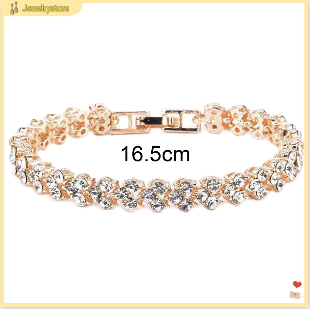 Vòng đeo tay đính đá zircon kiểu khối sang trọng thời trang dành cho nữ