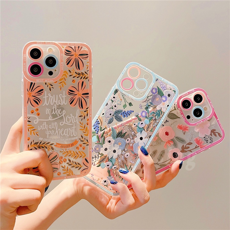 Ốp Điện Thoại Hình Hoa Cho OPPO A16 A15 A54 A94 A53 A15 A15S A52 A92 A5S A3S A5 A9 A7 A12E A31 F11 F9 A1K Reno 5 5F 4 2F
