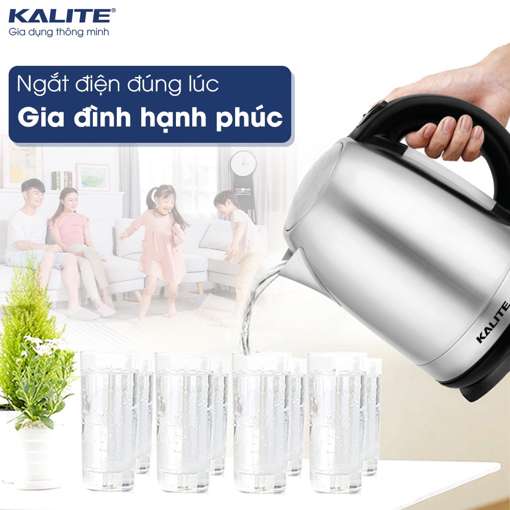 [Mã ELHADEV giảm 4% đơn 300K] Bình siêu tốc Kalite KL 301 dung tích 1,7L đun siêu tốc 3 phút, tự ngắt điện an toàn