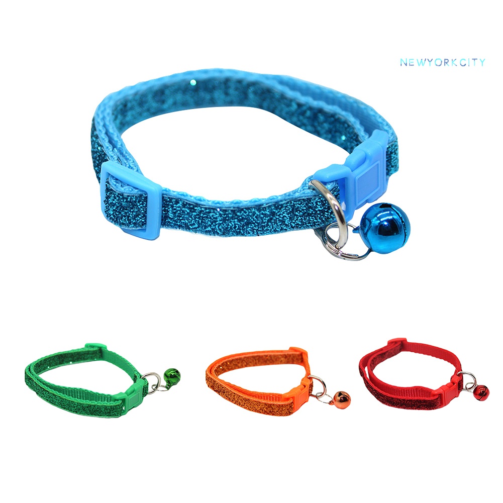 Vòng Cổ Sequin Lấp Lánh Gắn Chuông Cho Thú Cưng