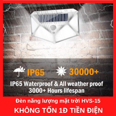 Đèn cảm biến năng lượng mặt trời 100 Led siêu sáng chống nước HVS15 | BigBuy360 - bigbuy360.vn