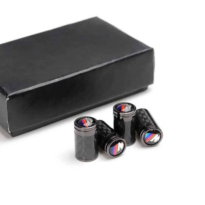 Set 4 Nắp Van Lốp Xe BMW m BMW X1 X3 M3 M5 X1 X5 X6 Z4 3 5 7 Series Bằng Sợi Carbon