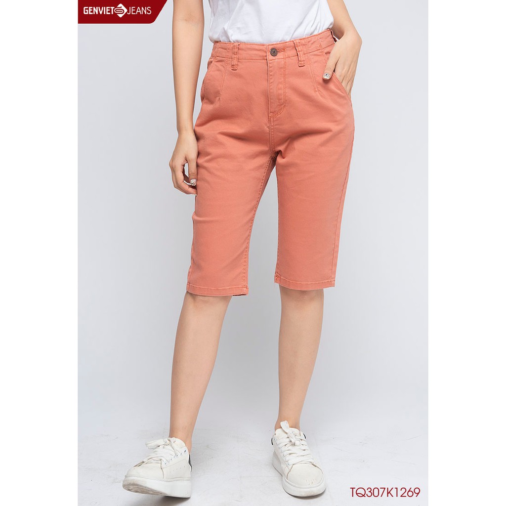 Quần ngố kaki nữ TQ307K1269 GENVIET