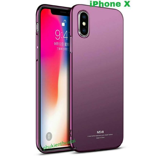 Iphone X ốp lưng Msvii nhựa mỏng cao cấp bù