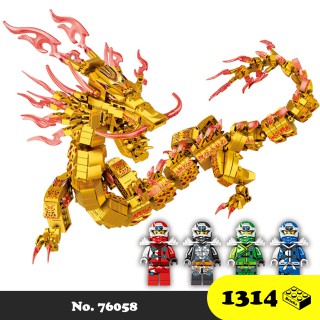 Đồ chơi Lego lắp ráp Rồng Vàng. xanh , đỏ Ninja Go 2021