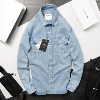 Áo  jean nam màu xám   trơn AJ-101  Shop 1988clothes chuyên áo nam