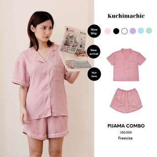 Set Pijama chất liệu lụa gân cao cấp 6 màu nổi bật, cho chất lượng giấc ngủ tuyệt vời Pijama lụa cao cấp Kuchimade KUS02