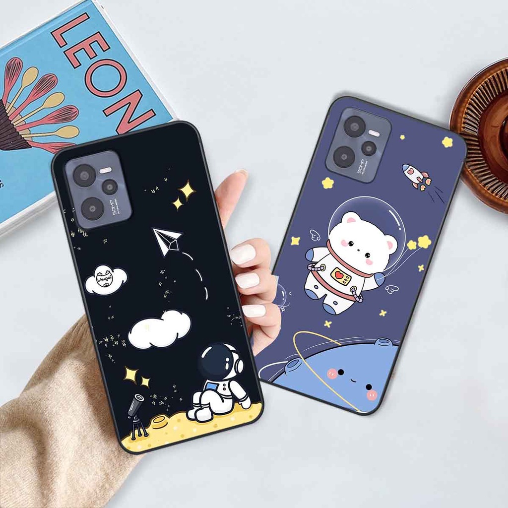 Ốp Realme C35 in hình vũ trụ, phi hành gia bầu trời cute dễ thương