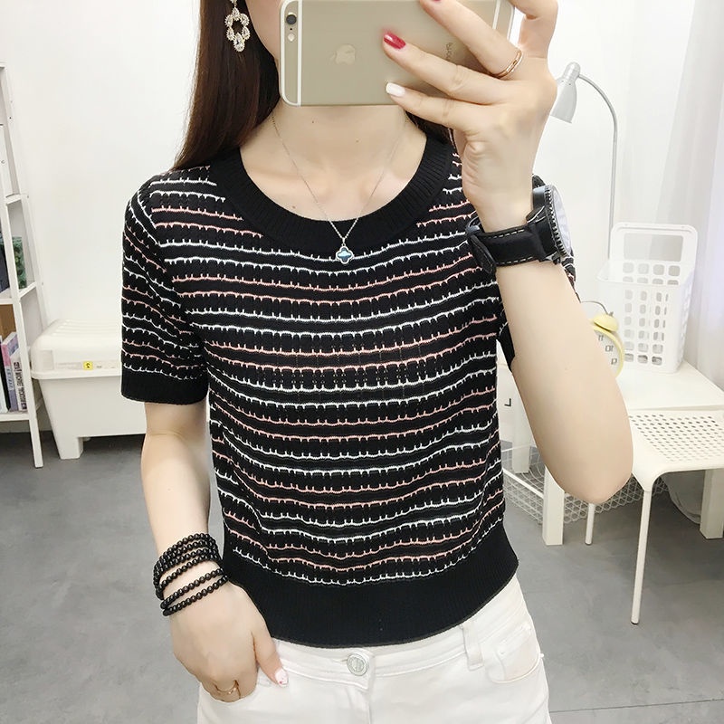 Áo Thun Nữ Dài Tay Cổ Tròn Thời Trang Hàn