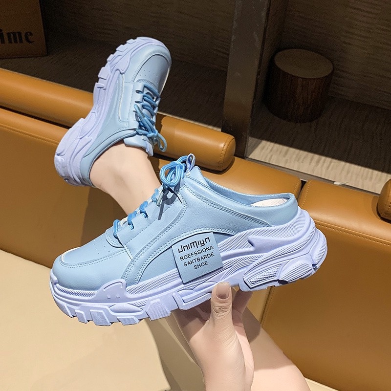 Giày MWC 0692 - Giày Sục Thể Thao Nữ, Sneaker Da Trơn Đế Cao Trẻ Trung Năng Động