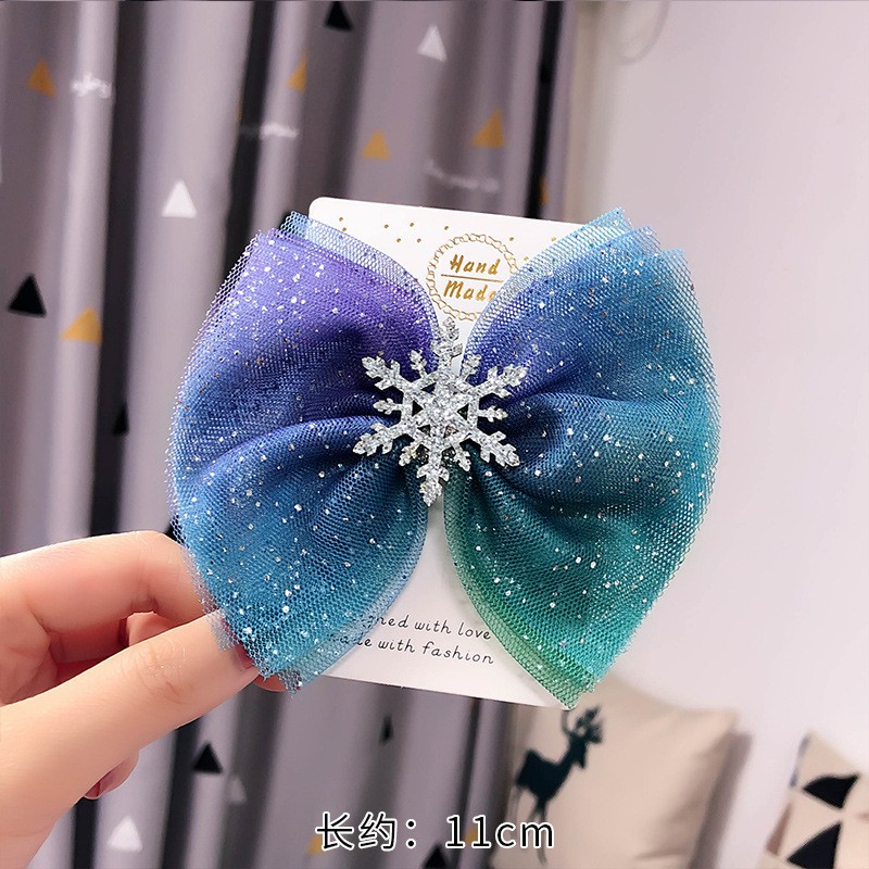 Cột tóc, kẹp tóc nơ công chúa Elsa - Frozen - Cột tóc nơ xinh cho bé gái - Selenshop