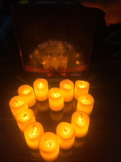 Nến điện tử vỏ sáp nhựa như thật đừơng kính 5cm cao nhiều cỡ