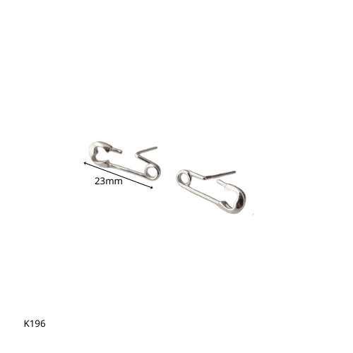 Khuyên tai nam bạc 925 hình ghim băng thiết kế cá tính, độc đáo, unisex (1 chiếc)| GEMY SILVER K196