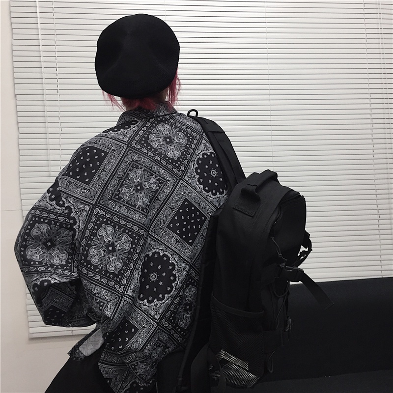 Áo sơ mi tay dài cổ V thời trang retro cho nam