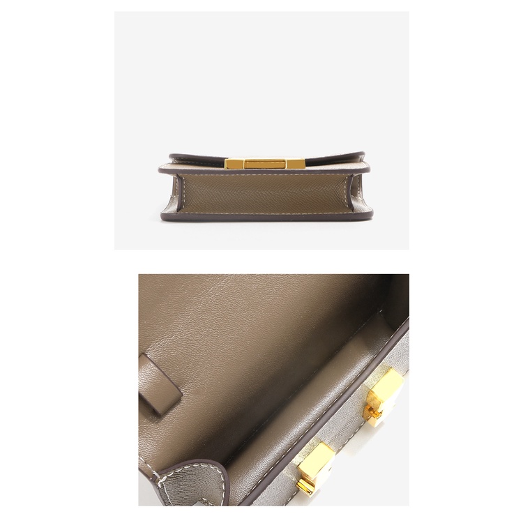 Túi Vuông Nhỏ Đeo Chéo Màu Bạc Dây Xích Phong Cách Retro Cho Nữ