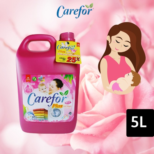 Nước Giặt Quần Áo Cho Trẻ Sơ Sinh vs Da Nhạy Cảm Chiết Xuất Từ Thiên Nhiên Carefor 2in1 5000ML Nhập Khẩu Thái Lan