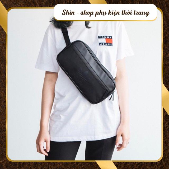 Túi Đeo Chéo Nam nữ Crossbody Sport Bag thời trang cao cấp màu đen chống thấm tốt - Shin Shop Leather