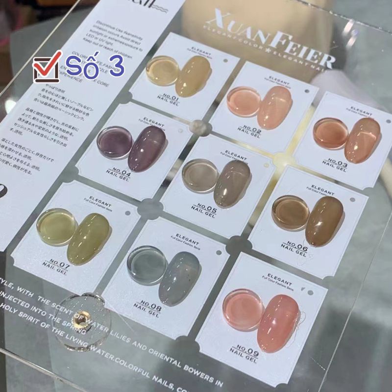 set sơn thạch 9 màu very good nail( tặng kèm bảng màu)