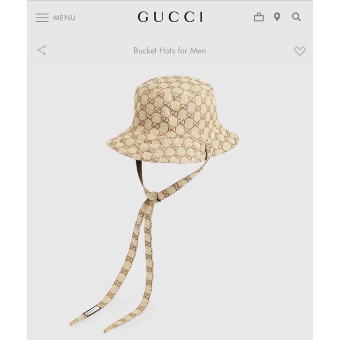 Mũ bucket gucci 2 dây quai dài kim anh bùi