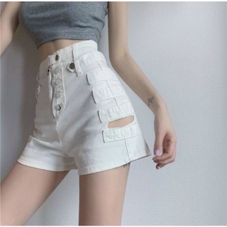 QUẦN SHORT KAKI LƯNG CAO PHỐI KIỂU