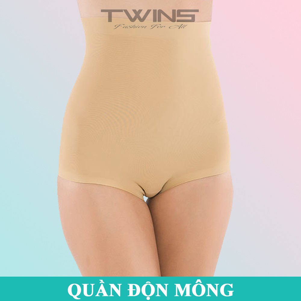 Quần lót nâng độn mông nữ tự nhiên chất su không đường may cao cấp định hình thông hơi cạp cao ôm bụng size 45-60kg