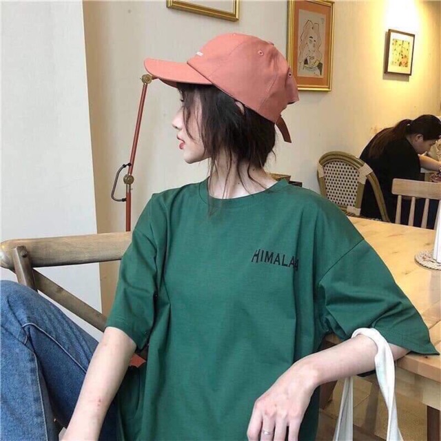 Áo thun tay lỡ HIMA xanh lá đậm HARIQUEEN - Áo phông nam nữ unisex xanh két form rộng 65kg