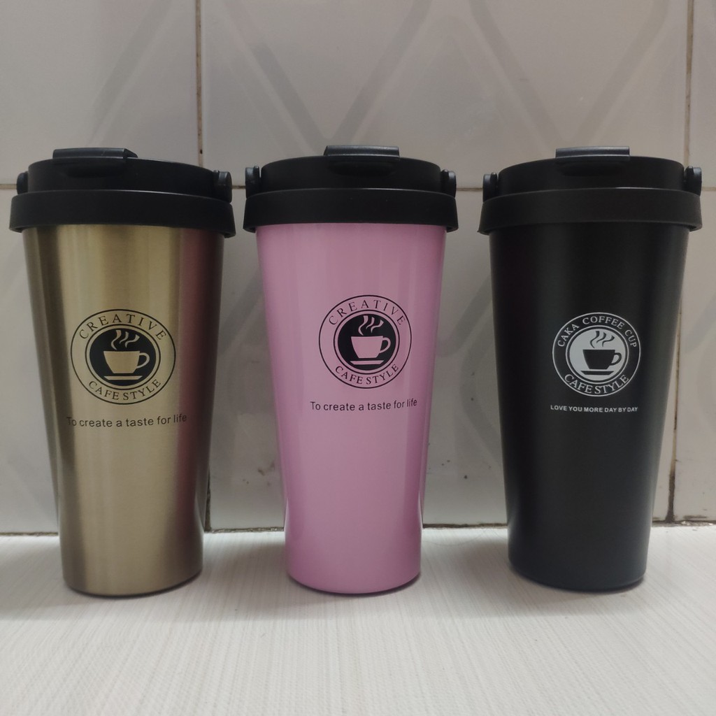 Ly giữ nhiệt Cafe kiểu dáng Hàn Quốc nhỏ gọn sang trọng 500ml | BigBuy360 - bigbuy360.vn