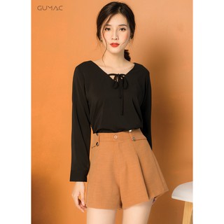Quần short phối nút gumac qd07958