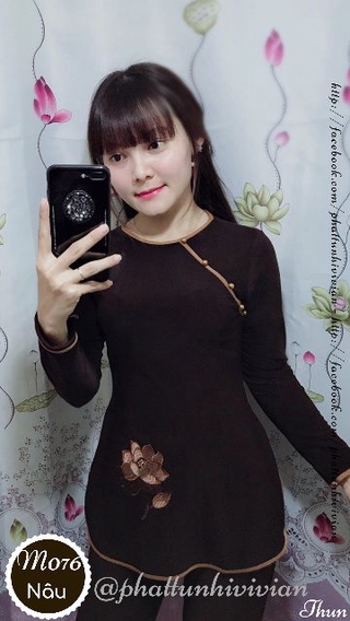 Đồ lam đi chùa - Thun nút bẹt 076 [Hình thật + Video]