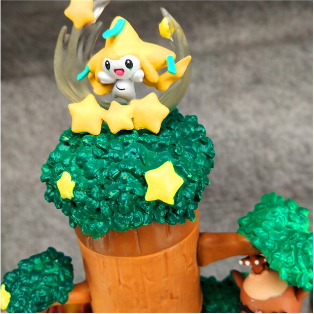Mô Hình 8 Gốc Cây Rừng Trang Trí Các Nhân Vật Pokemon, Pikachu, Mô Hình Đồ Chơi, Làm Quà Tặng Cho Các Bé, Full Box