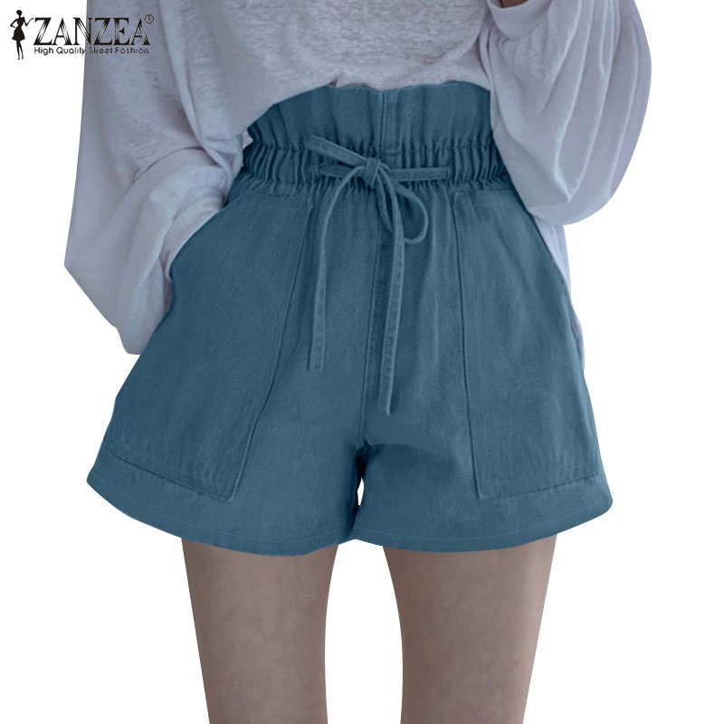 Quần yếm denim Zanzea ngắn thời trang nữ tính