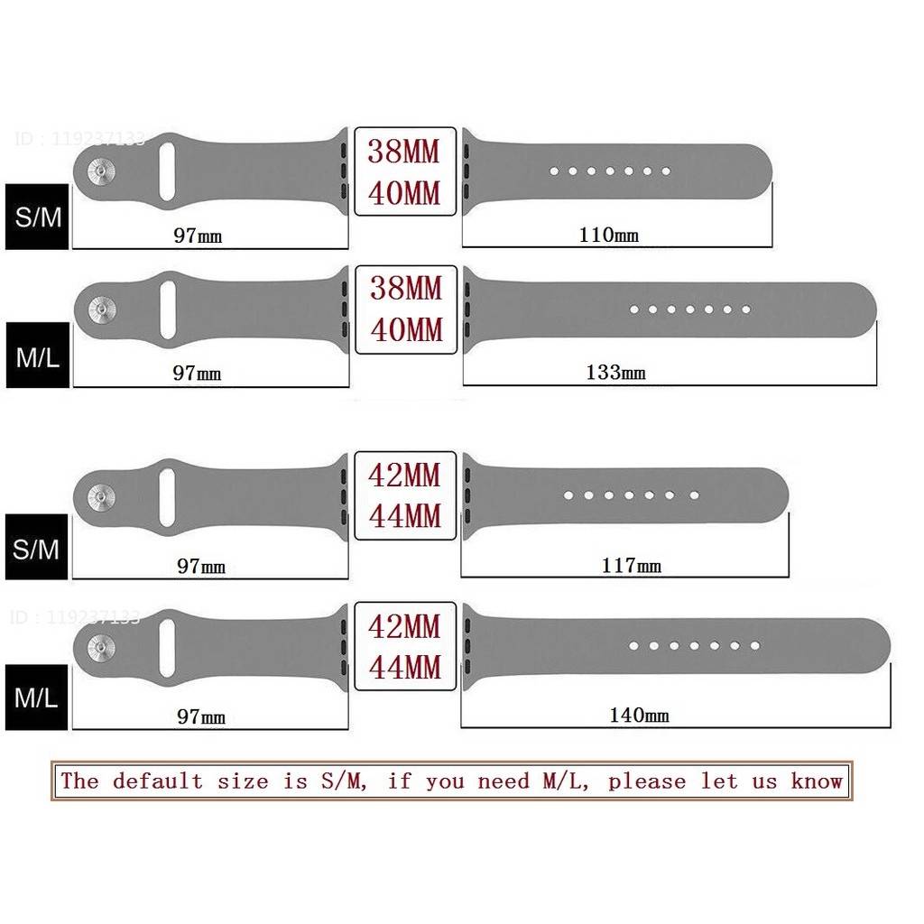 Dây Đeo Silicon Mềm Cho Đồng Hồ Apple Watch 44 / 42 / 40 / 38mm Series 6 Se 5 4 3 2 T500 T600S W26 W46