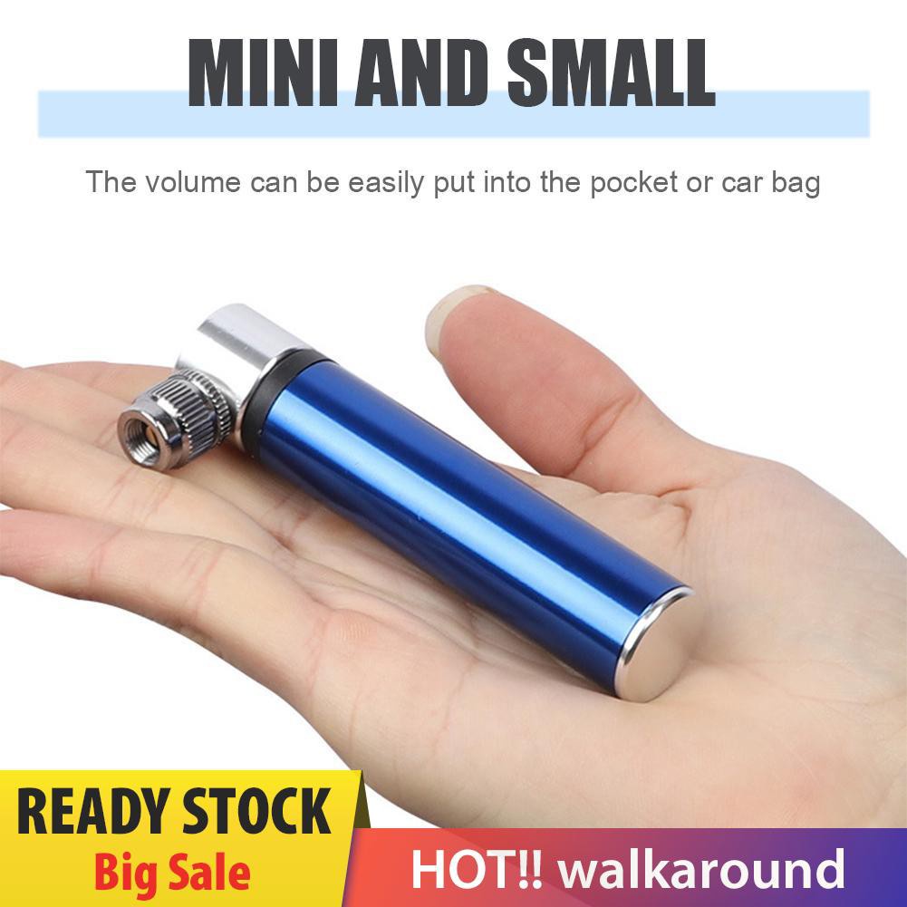 Walk WEST BIKING Mini Air Pump Aluminum Alloy Bicycle Tire Basketball Inflator 