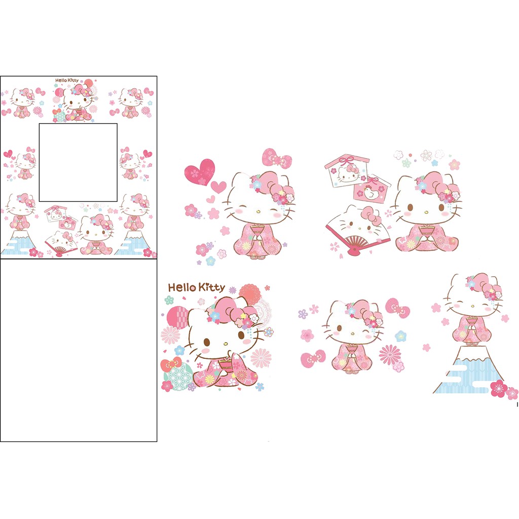 sticker kitty cắt rời size to SCI32 có bao giấy cute dễ thương bullet journal