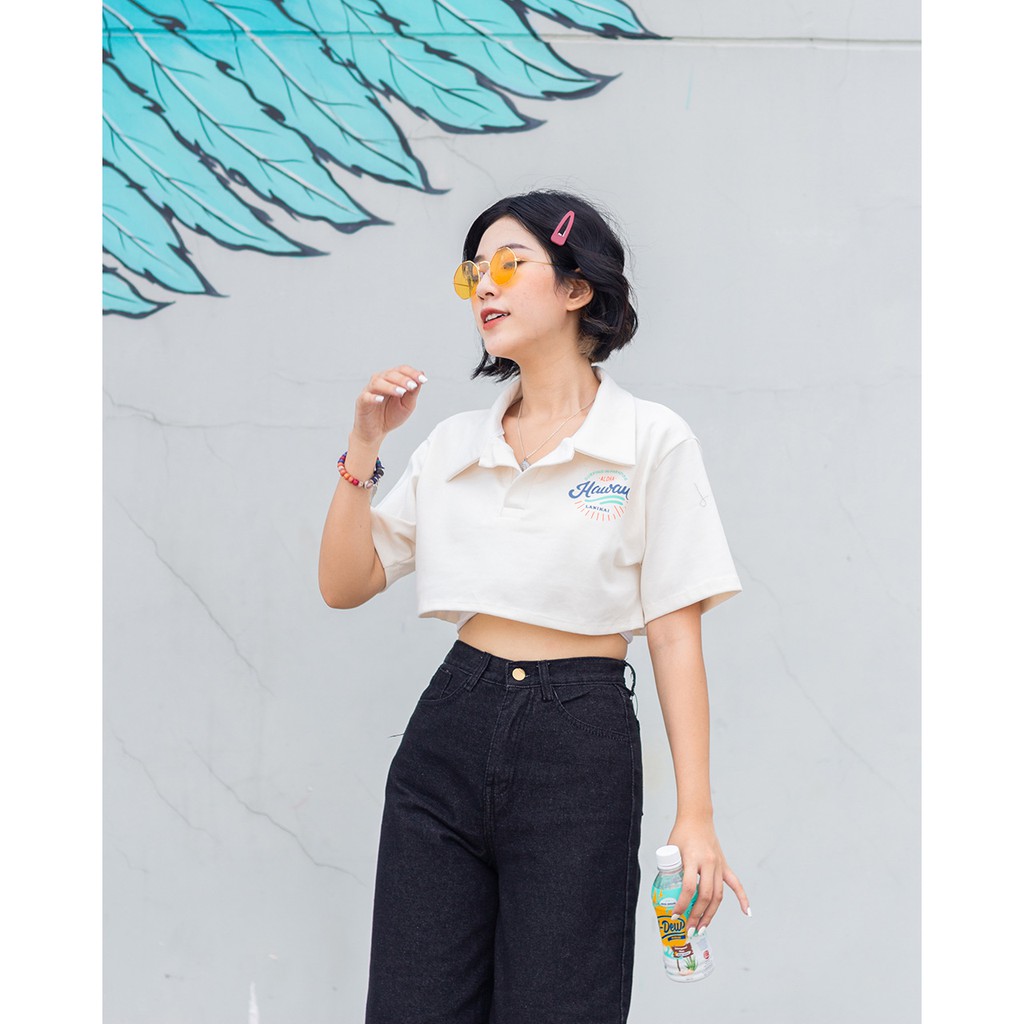 Áo Thun Polo Croptop In Hình - LEO's clothing AT2021 | BigBuy360 - bigbuy360.vn
