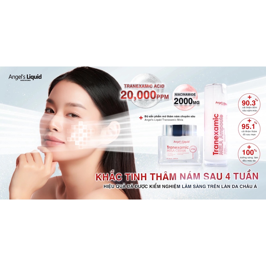 Kem Dưỡng Giúp Mờ Nám Chuyên Sâu Angel's Liquid Tranexamic Mela Cream 50ml