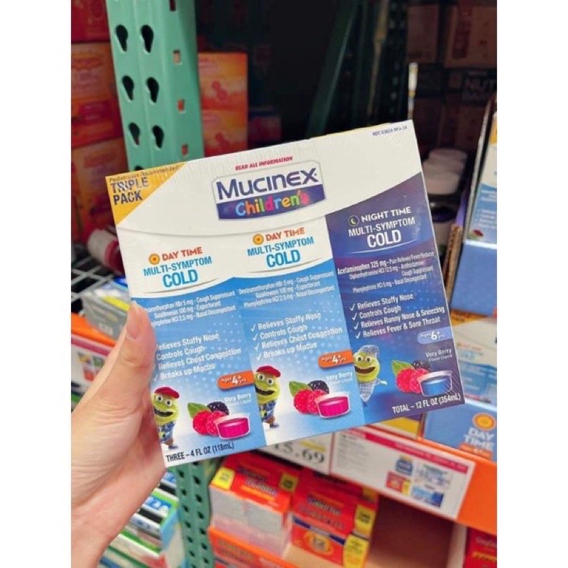 🍀  SIRO CẢM HO TRẺ EM 4-6T MUCINEX CHILDREN’S DAY TIME