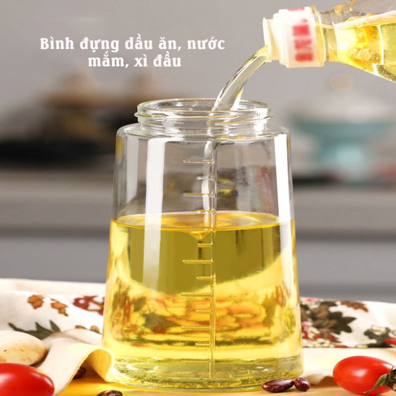 tUANN2 Chai Đựng Dầu Ăn, Bình Đựng Dầu Ăn, Gia Vị, Nước Tương, Nước Mắm Thủy Tinh An Toàn PAPAA.HOME tUANN2