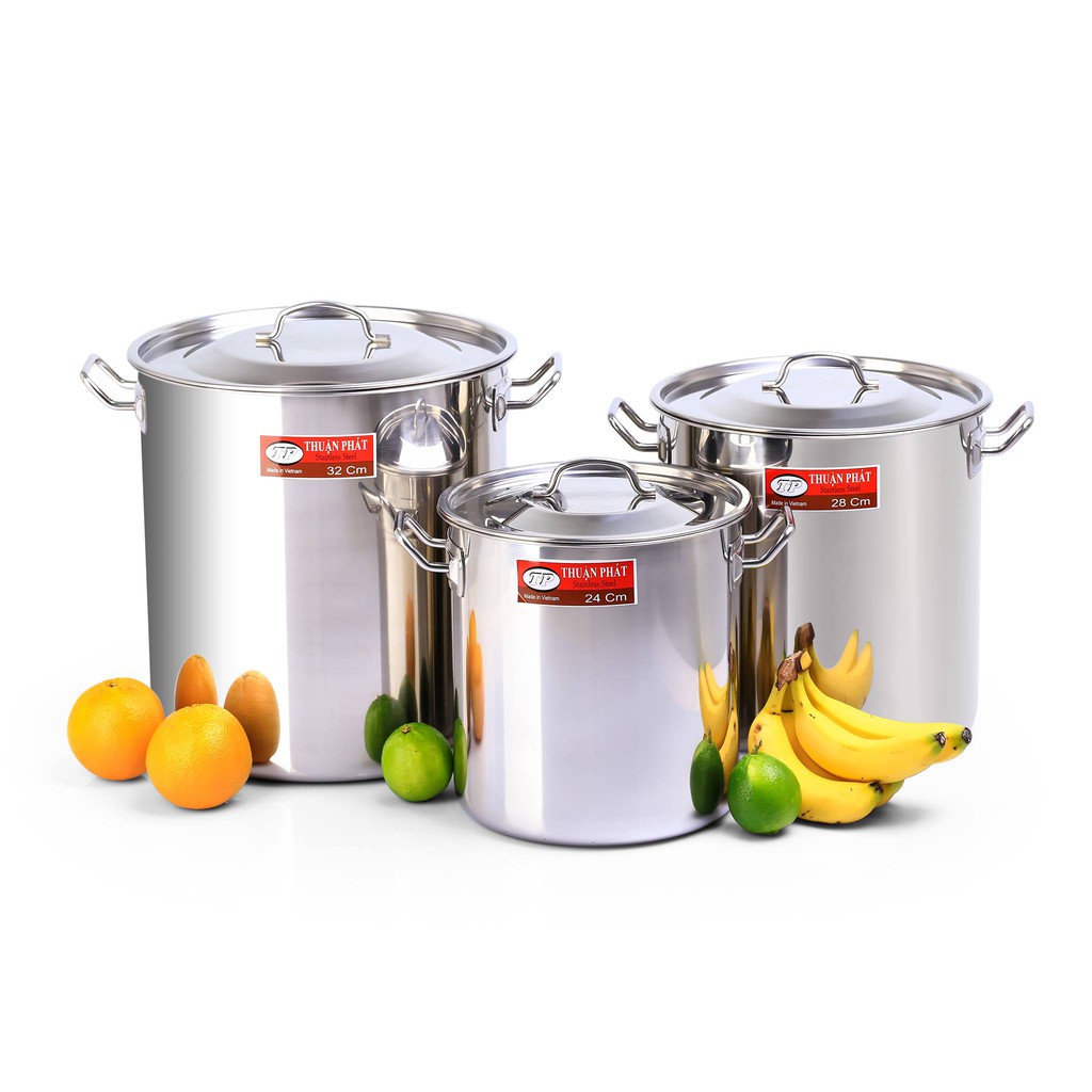 Bộ Nồi Súp (INOX 430, INOX 304) CAO CẤP Dùng Được Bếp Từ, Bếp Lửa