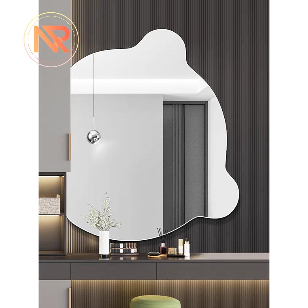 Gương Gấu Treo Phòng Tắm, Bàn Trang Điểm Led Cảm Ứng Nhiều Màu 60x70cm 65x85cm