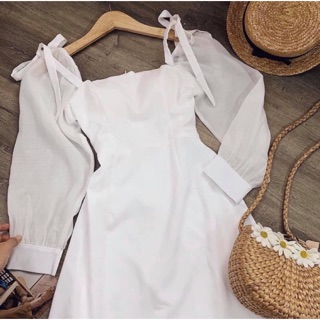 Đầm trắng dự tiệc - váy trắng đi chơi đi biển