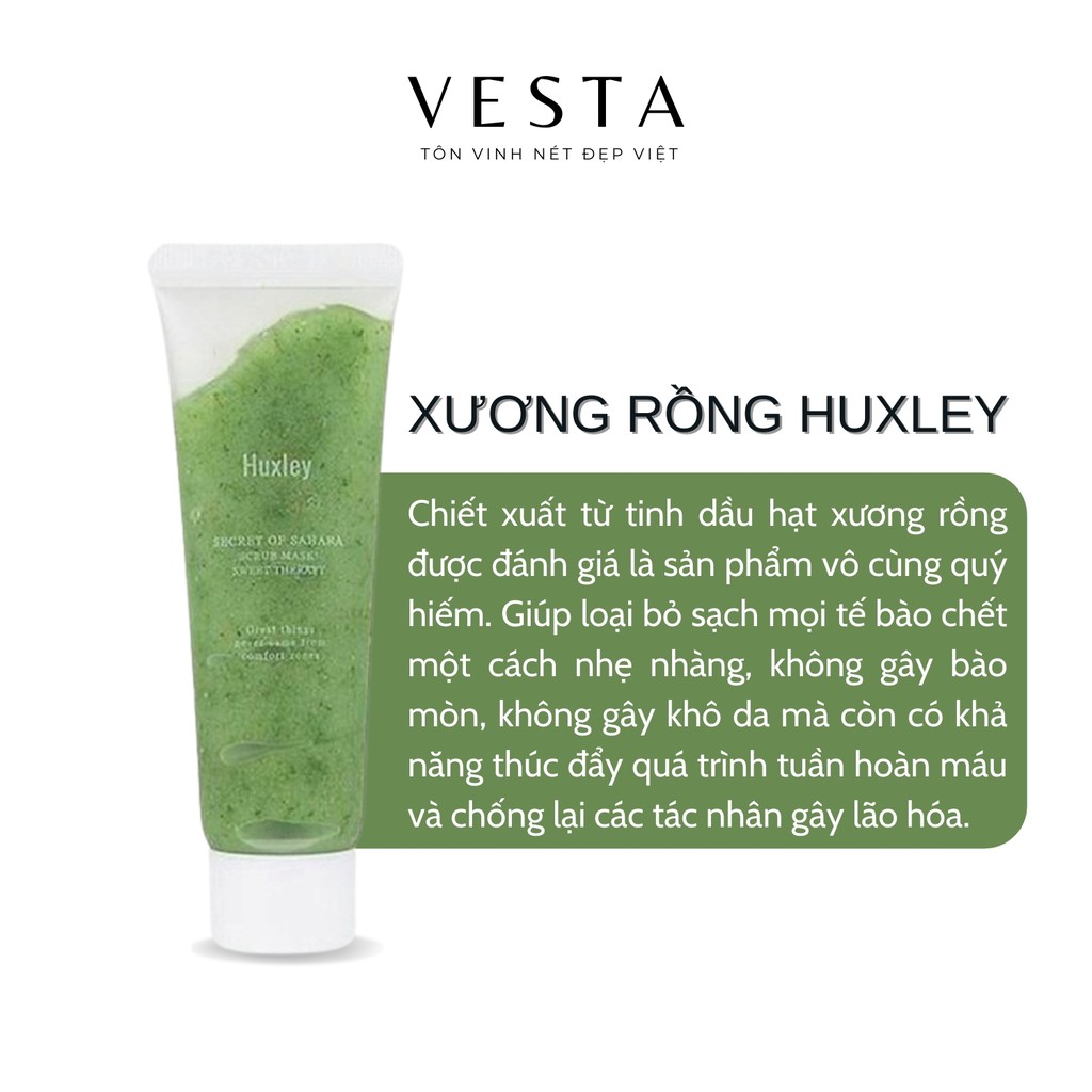 Tẩy Tế Bào Da Chết Huxley Body - Tẩy Da Chết Mặt Xương Rồng Secret of Sahara Scrub Mask 30g