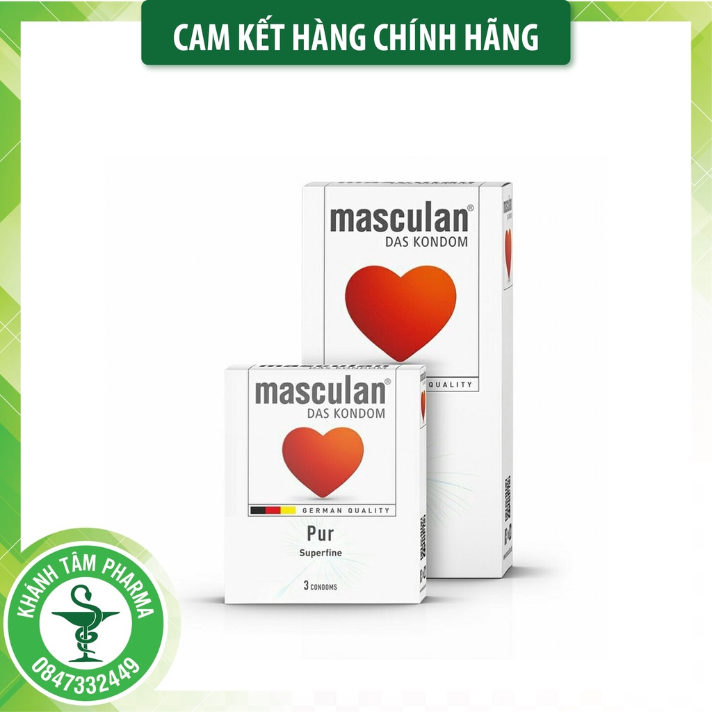 Bao cao su Masculan Pur (siêu mỏng) của Đức